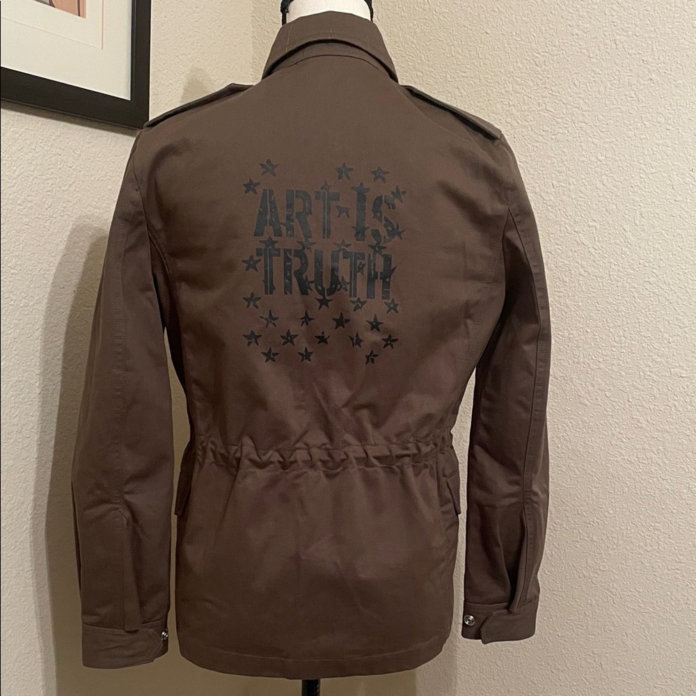 Zadig and Voltaire Utility Jacket “ Art of Truth 
Size XS 
Green